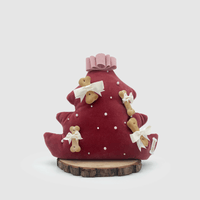 Christmas TeddyTree 2D "Velluto Rosa con Perle"