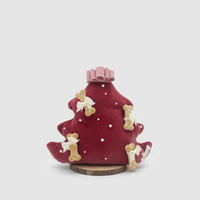 Christmas TeddyTree 2D "Velluto Rosa con Perle"