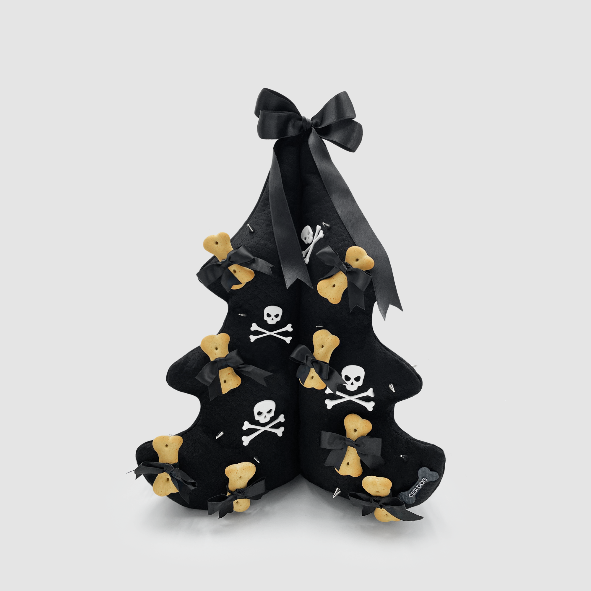 Christmas TeddyTree 3D "Cotone Nero con Borchie"