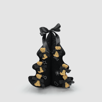 Christmas TeddyTree 3D "Cotone Nero con Strass"