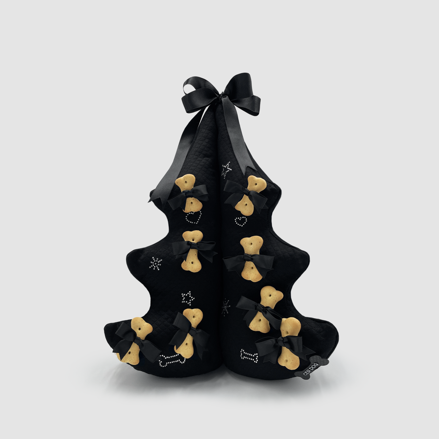 Christmas TeddyTree 3D "Cotone Nero con Strass"