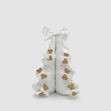 Christmas TeddyTree 3D "Cotone Bianco con Strass"