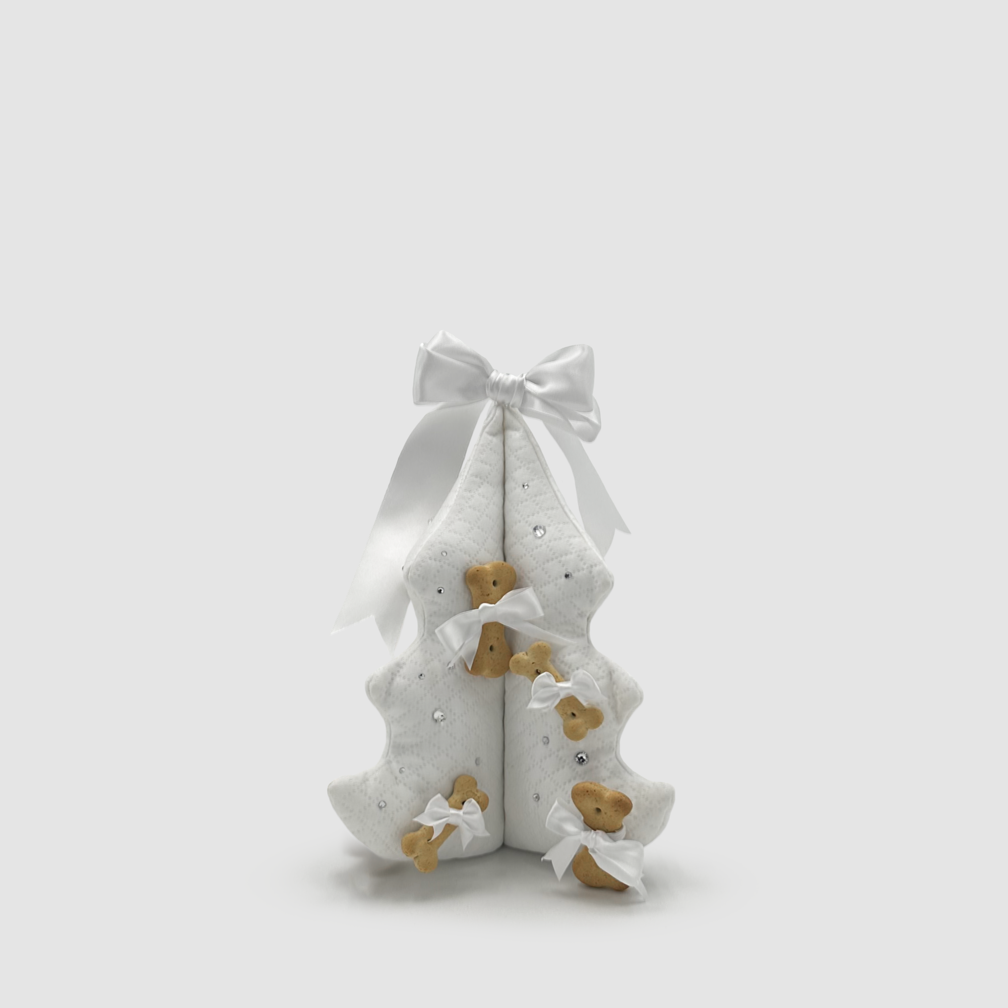 Christmas TeddyTree 3D "Cotone Bianco con Strass"