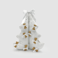 Christmas TeddyTree 3D "Cotone Bianco con Strass"