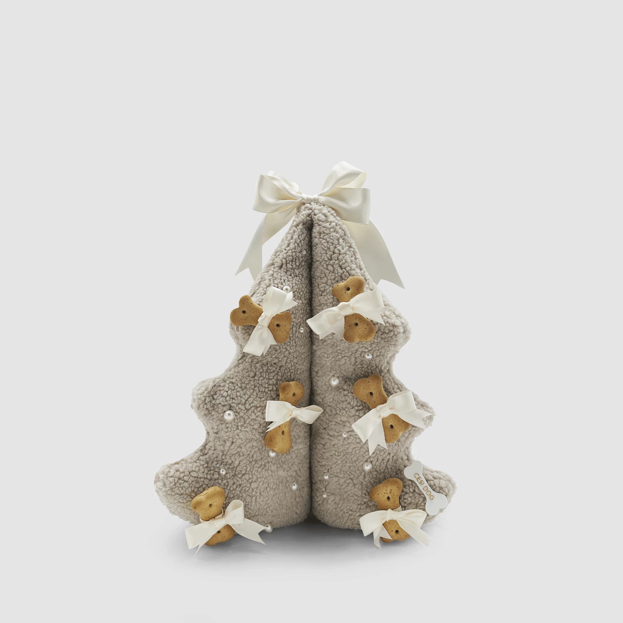 Christmas TeddyTree 3D "Teddy Beige Chiaro con Perle"