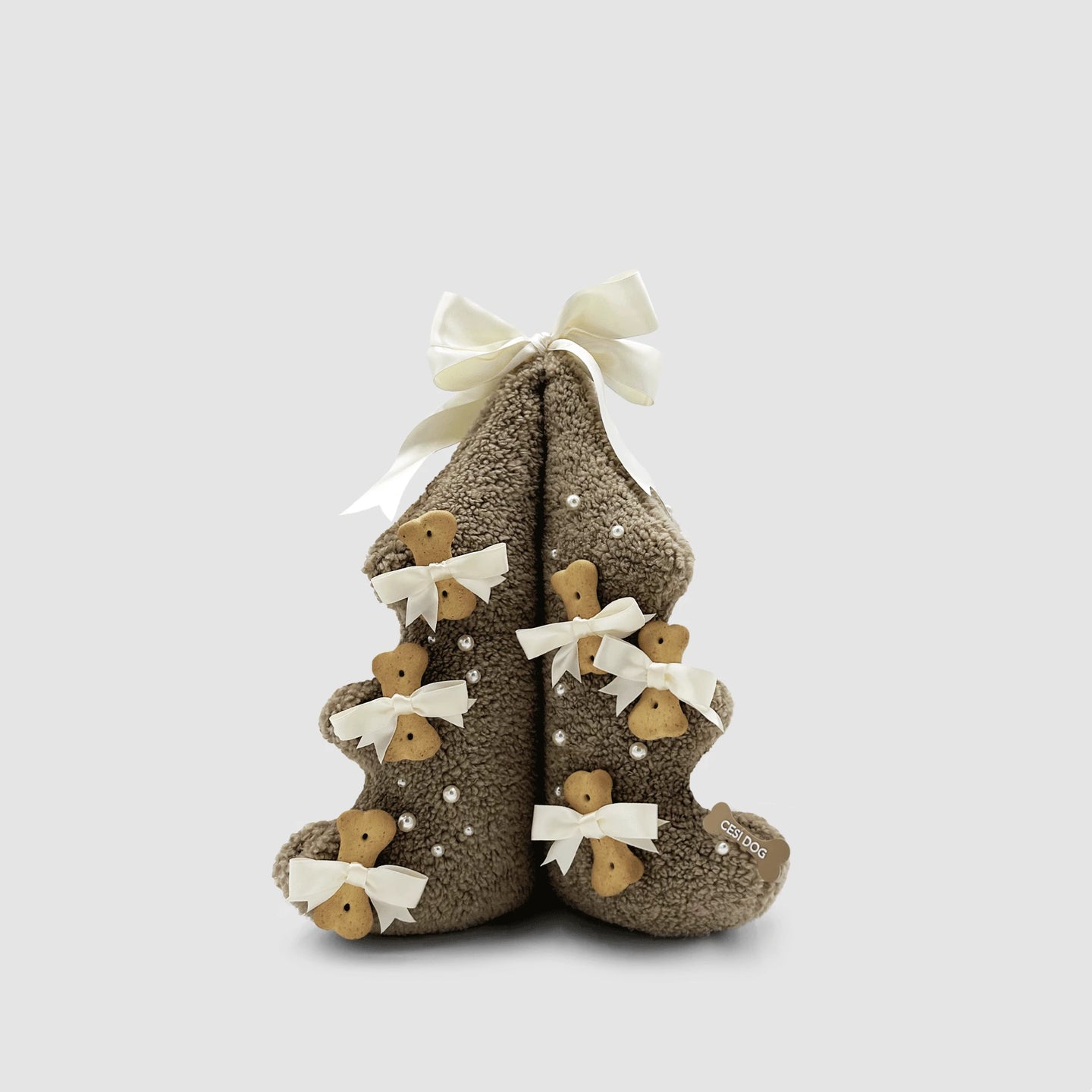 Christmas TeddyTree 3D "Teddy Beige con Perle"