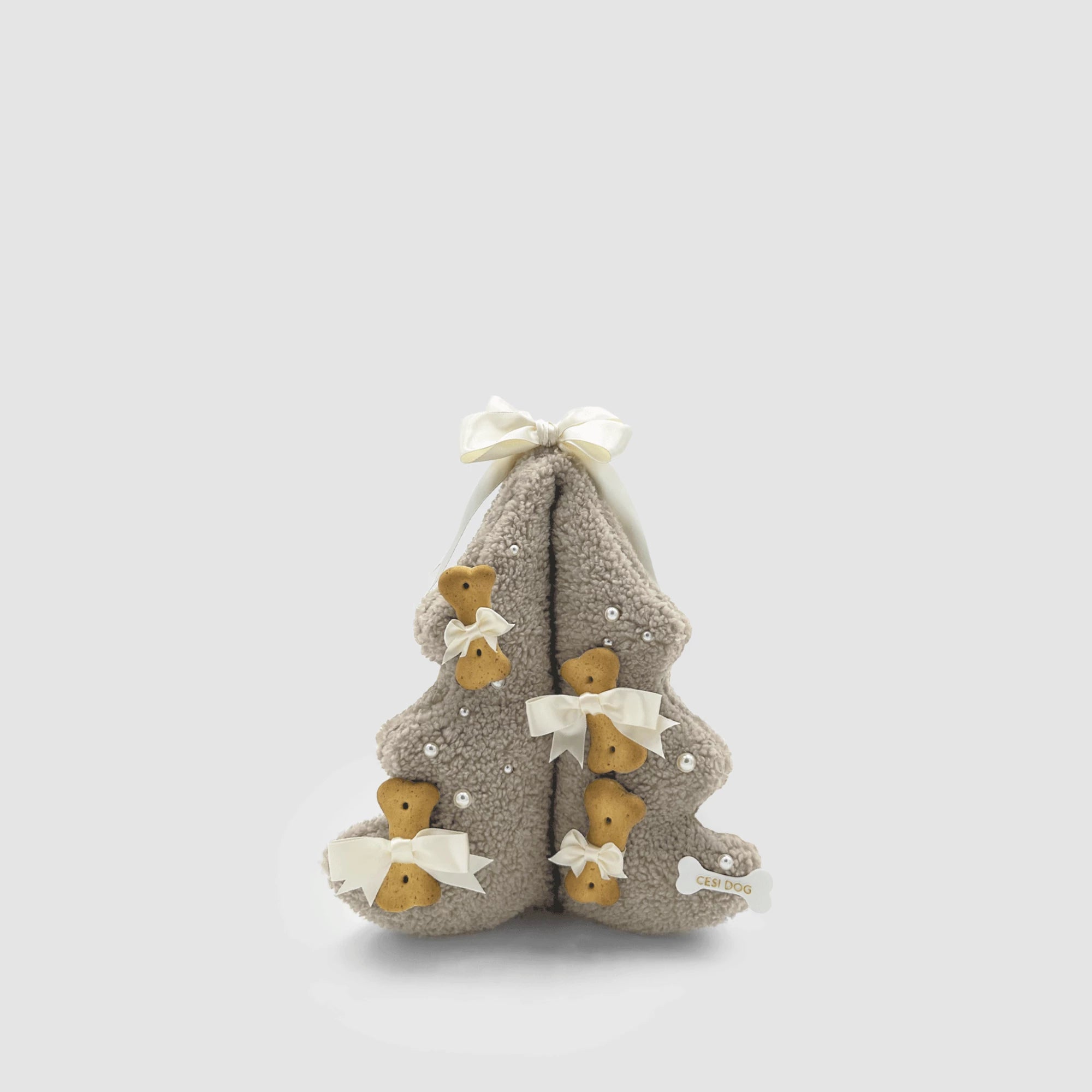 Christmas TeddyTree 3D "Teddy Beige Chiaro con Perle"