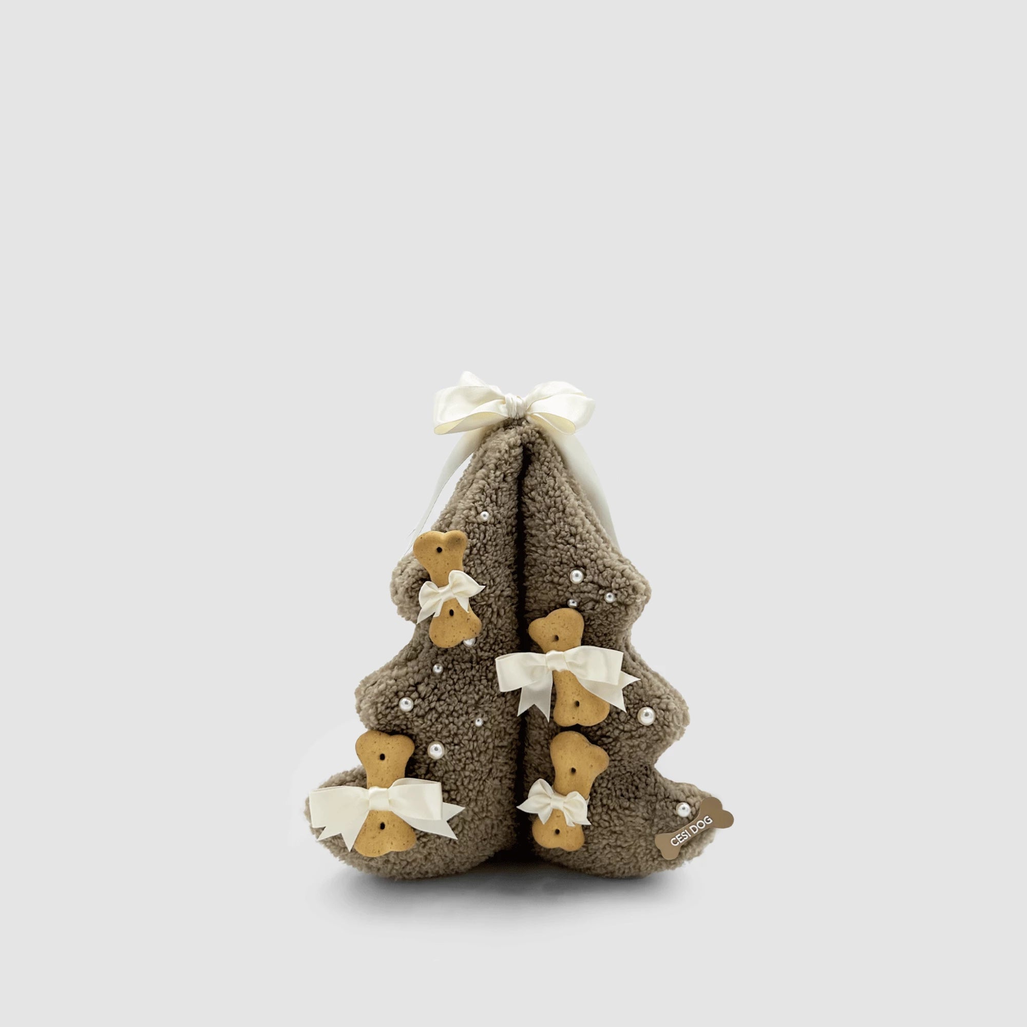 Christmas TeddyTree 3D "Teddy Beige con Perle"