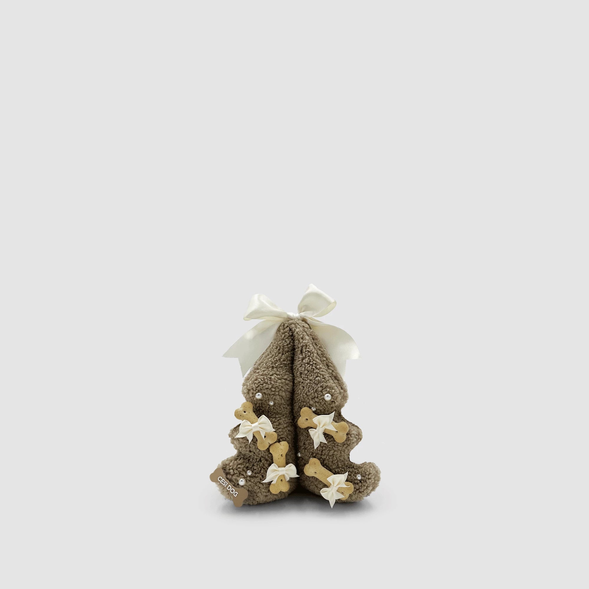 Christmas TeddyTree 3D "Teddy Beige con Perle"