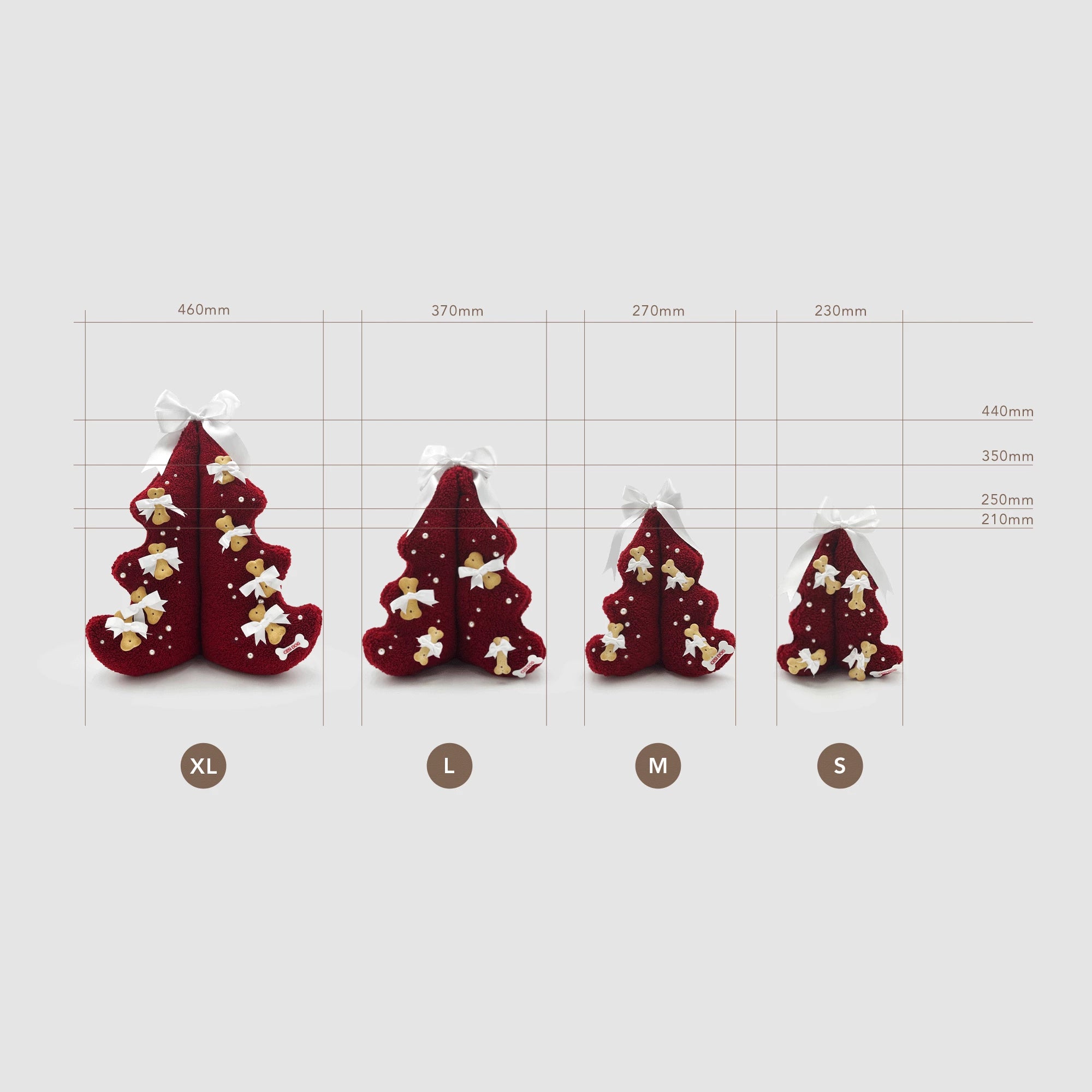 Christmas TeddyTree 3D "Teddy Rosso con Perle"