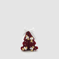 Christmas TeddyTree 3D "Teddy Rosso con Perle"