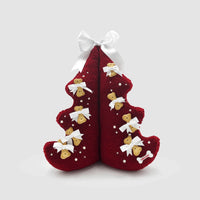 Christmas TeddyTree 3D "Teddy Rosso con Perle"