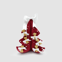 Christmas TeddyTree 3D "Velluto Rosso con Perle"