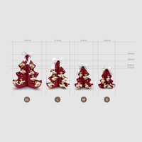 Christmas TeddyTree 3D "Velluto Rosso con Perle"