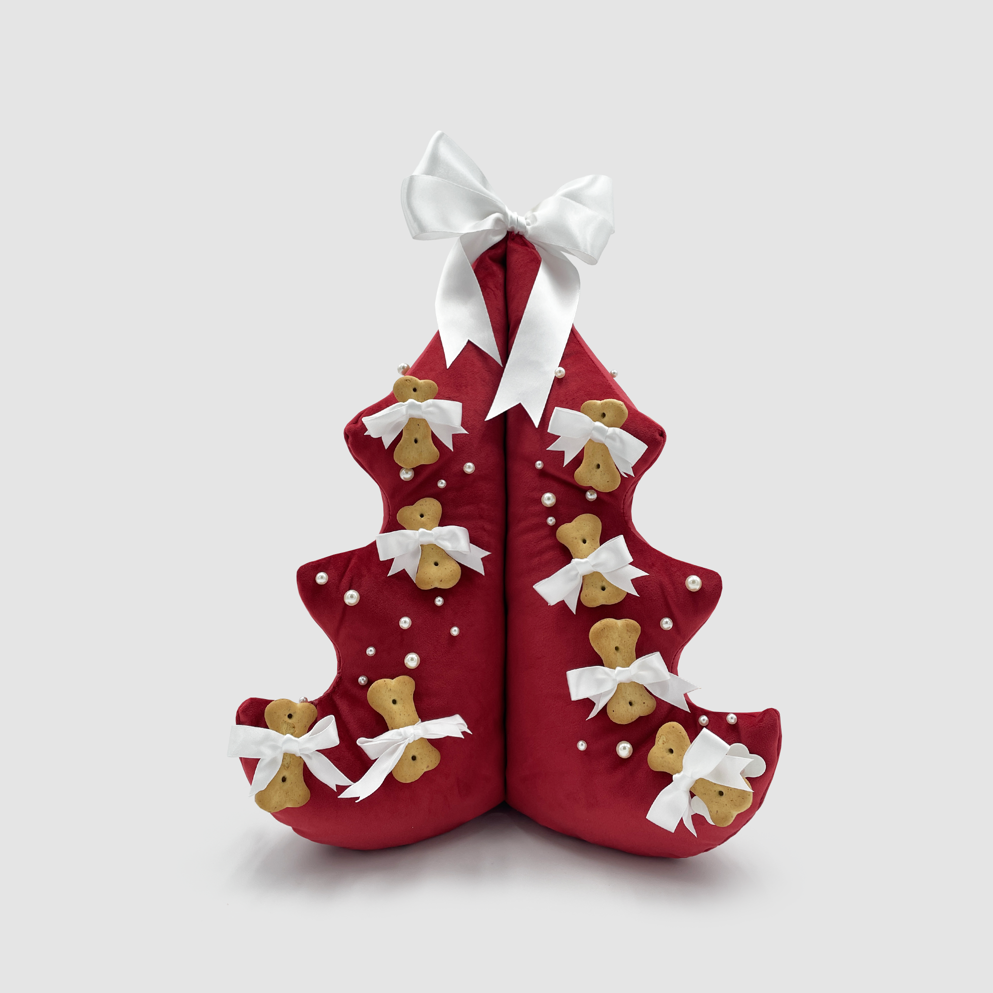 Christmas TeddyTree 3D "Velluto Rosso con Perle"